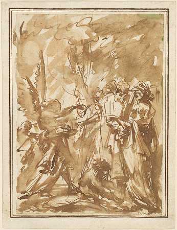 古色古香的谐谑曲`Scherzo with Antique Figures (1744~1745) by Giovanni Battista Piranesi