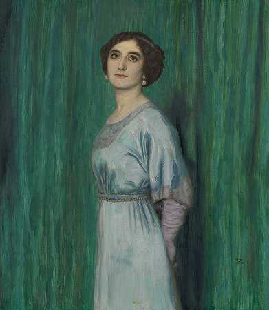 贝蒂娜·海尼曼`Bettina Heinemann (1912–1913) by Franz von Stuck