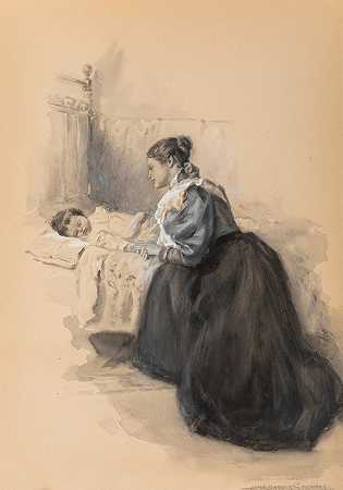 在某时`Sometime (1896) by Alice Barber Stephens