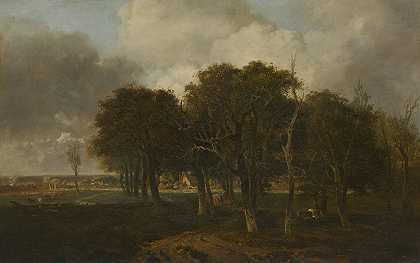诺福克郡豪布瓦公墓`Hautbois Common, Norfolk (ca. 1810) by John Crome