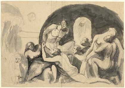 一轮地狱`One Cycle of Hell (1750~1850) by Circle of Henry Fuseli
