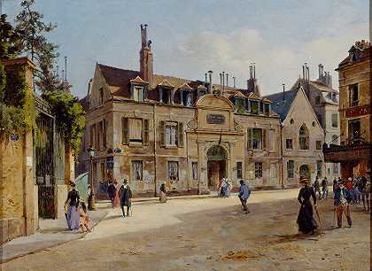 拉塞佩德街前怜悯医院`LAncien Hôpital de la Pitié, rue Lacépède (1904) by Paul-Joseph-Victor Dargaud
