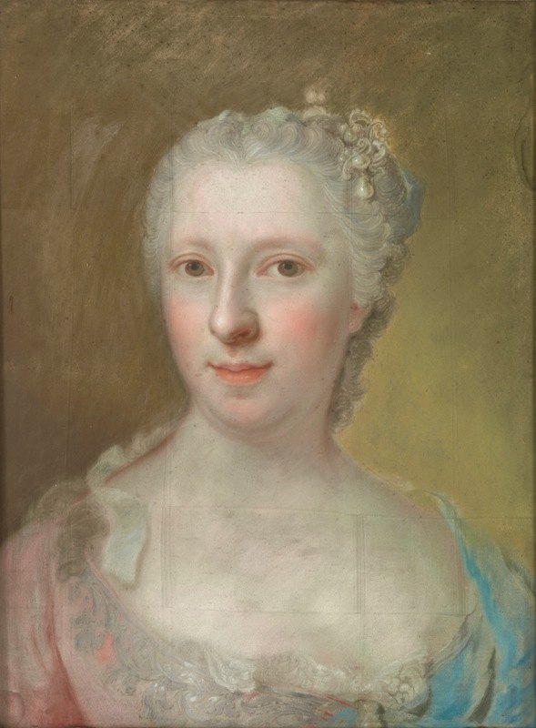 马尔蒂尼伯爵夫人画像`Portrait of Countess de Martigny (18th Century)