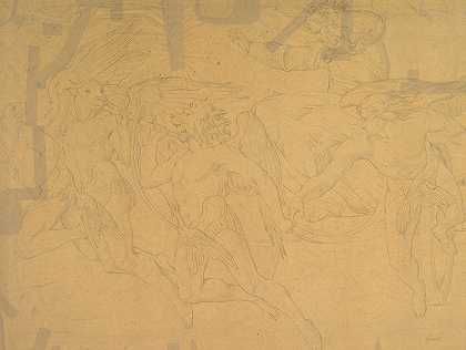 以西结的异象`The Vision of Ezekiel (early 19th–mid 19th century) by Bonaventura Genelli