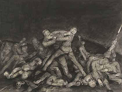 佩利中士的幽灵`Ghost Of Sergeant Pelly (1918) by George Wesley Bellows
