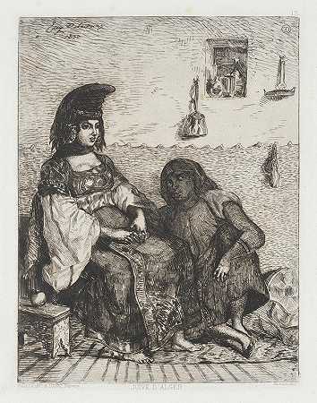 犹太人阿尔及尔`Juive dAlger (1833) by Eugène Delacroix