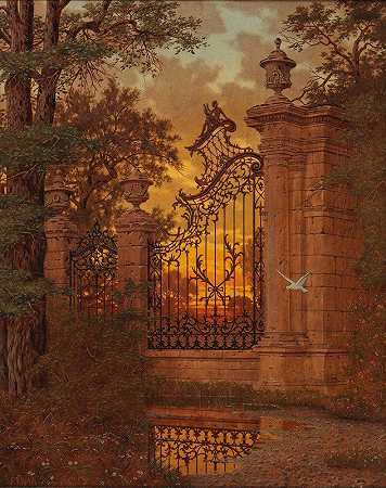 在城堡门口`Am Schlosstor by Ferdinand Knab