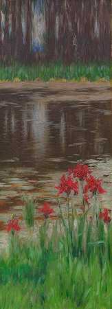 池塘`Weiher (ca. 1900) by Wilhelm Bernatzik