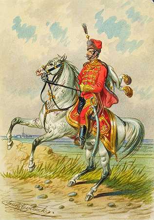骑马的士兵`Soldat zu Pferd 11 by Franz Gerasch