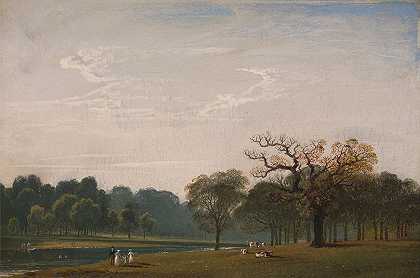 肯辛顿花园`Kensington Gardens (1815 ~ 1816) by John Martin