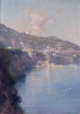 索伦特港`Le port de Sorrente (1912) by Henry Brokman