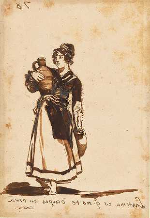 它很遗憾你没有我没有别的事要做！`Its a Pity You Dont Have Something Else to Do! (1808–1814) by Francisco de Goya