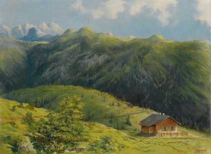 列支敦士登Saas狩猎小屋`The Saas Hunting Lodge, Liechtenstein (1901) by Hans Gantner