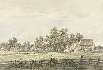 农场景观`Landschap met boerderij (1776 ~ 1822) by Jan Hulswit