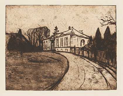 房子`Das Haus (1902) by Edvard Munch