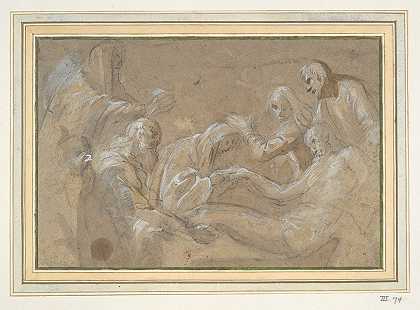 基督的埋葬`The Entombment of Christ (16th century) by Style of Polidoro da Caravaggio