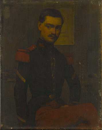 弗里耶中士肖像`Portrait du Sergent Fourrier (1852) by Jean-Jacques Henner