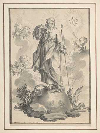 好牧人`The Good Shepherd (1715–70) by Gottfried Eichler the Younger