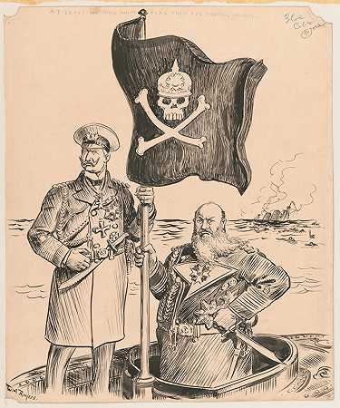至少我们知道他们在打什么旗子`At least we know what flag they are fighting under (1915) by William Allen Rogers