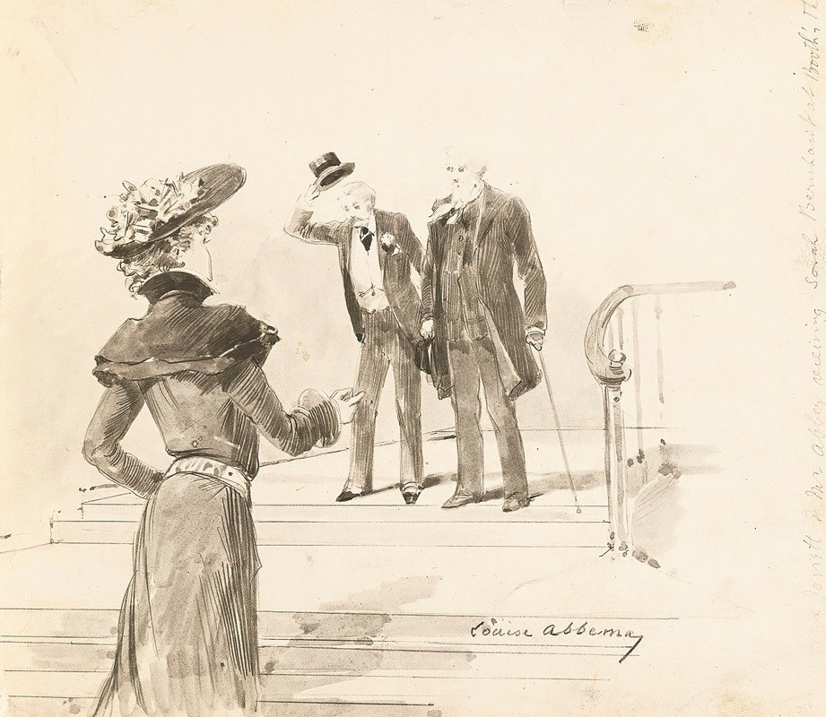 莎拉·伯恩哈特和的场景生活9`Scenes of Sarah Bernhardts life 9 (1879) by Louise Abbéma