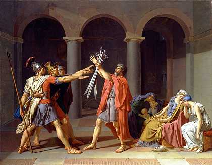霍拉蒂誓言`Oath Of The Horatii by Jacques Louis David