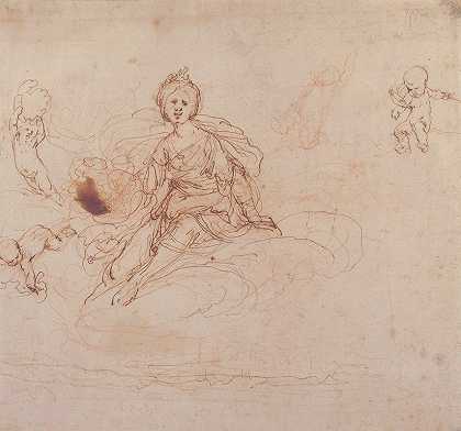寓言人物画`Allegorical Figure of Painting (1596–1656) by Cesare Dandini