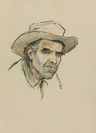 蒙大拿州库克市的吉恩·安德伍德`Gene Underwood of Cooke City, Montana (1924) by William Henry Dethlef Koerner