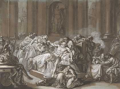 塞内卡之死`The Death of Seneca by Jean Guillaume Moitte