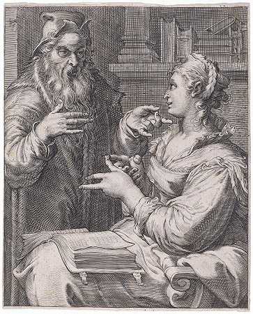 哲学`Philosophy (c. 1597) by Cornelis Jacobsz Drebbel