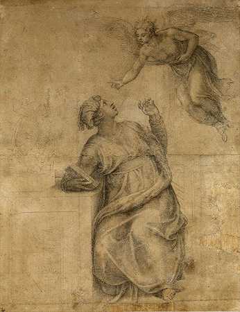 向圣母报喜`Annunciation to the Virgin (1547~1550) by Michelangelo