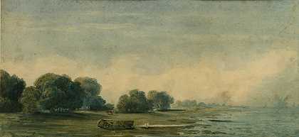 海岸景观`Paisaje de la costa (between 1840 and 1870) by Prilidiano Pueyrredòn
