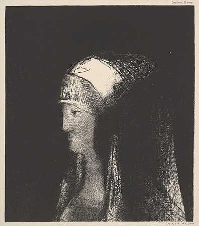 德鲁伊德斯`Druidesse (1891) by Odilon Redon