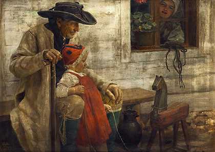 乔登兰家族`Familie aus dem Chodenland (1900) by Jaroslav Spillar
