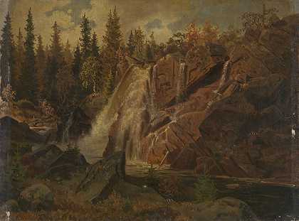 挪威风景`Norwegian Landscape (1849) by Johan Fredrik Eckersberg