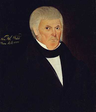 威廉·W·韦尔奇先生肖像`Portrait of Mr. William W. Welch (c. 1837) by Sheldon Peck