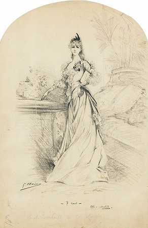 莎拉·伯恩哈特在l埃特朗热`Sarah Bernhardt in lEtrangère (1879) by Georges Jules Victor Clairin