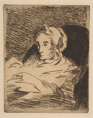 康复者（苏珊娜·马内）`The Convalescent (Suzanne Manet) (1879–81) by Édouard Manet