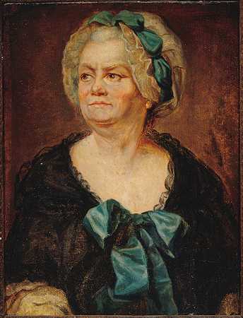 假定为艺术家杜克鲁斯夫人的肖像母亲`Presumed portrait of Madame Ducreux, the artists mother (1770) by Joseph Ducreux