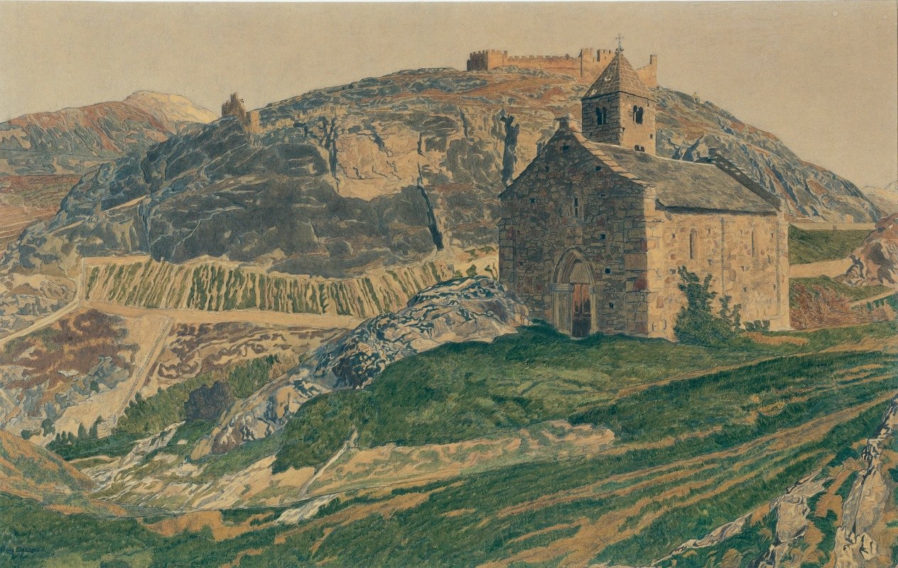 全圣锡安s教堂`All Saints Chapel, Sion (1915) by Raphy Dallèves