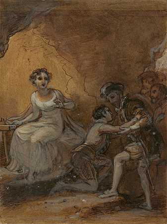 费迪南德与父亲团聚`Ferdinand Reunited with his Father (1821) by Robert Smirke