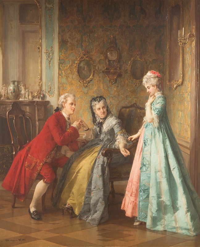 安排`The Arrangement (1871) by Otto Wilhelm Eduard Erdmann