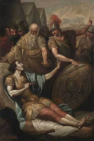 埃帕米诺达斯之死`Death of Epaminondas (1797) by Franciszek Smuglewicz