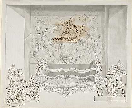 铸铁炉排的设计`Design for a Cast~iron Grate (ca. 1814) by Benjamin Dean Wyatt