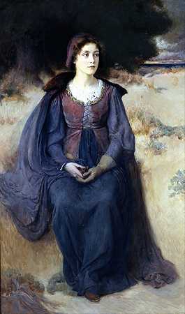 叶姑娘他的幻想`Ye Maidens Reverie (1898) by Douglas Volk