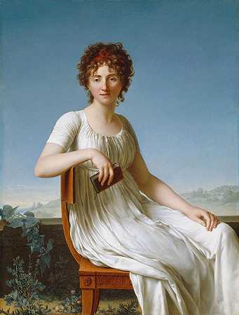 康斯坦斯·佩佩利特肖像`Portrait of Constance Pipelet (1797) by Jean-Baptiste-François Desoria