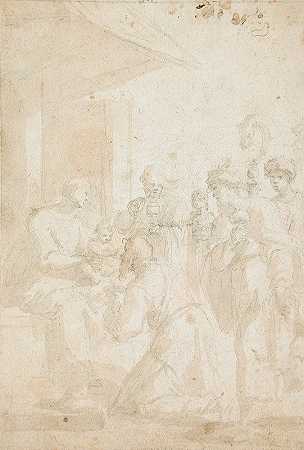 国王崇拜`Adoration of the Kings (16th~17th century) by Ludovico Carracci