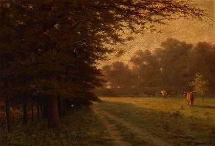 印第安纳州景观`Indiana Landscape (1894) by Richard Buckner Gruelle