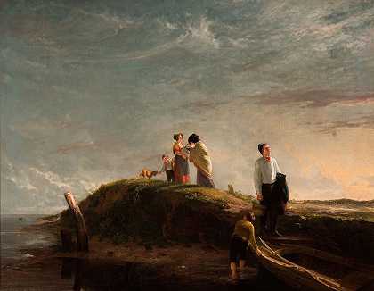 不情愿的离开`The Reluctant Departure (1815) by William Collins