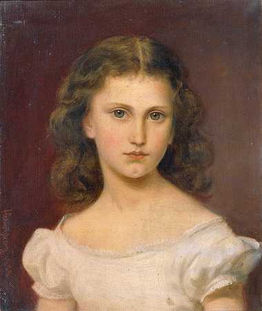 西多尼·施罗茨伯格，这位艺术家的女儿`Sidonie Schrotzberg, die Tochter des Künstlers (1870) by Franz Schrotzberg