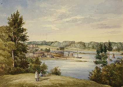悉尼风景`View from Sydney (1847) by Elizabeth Murray